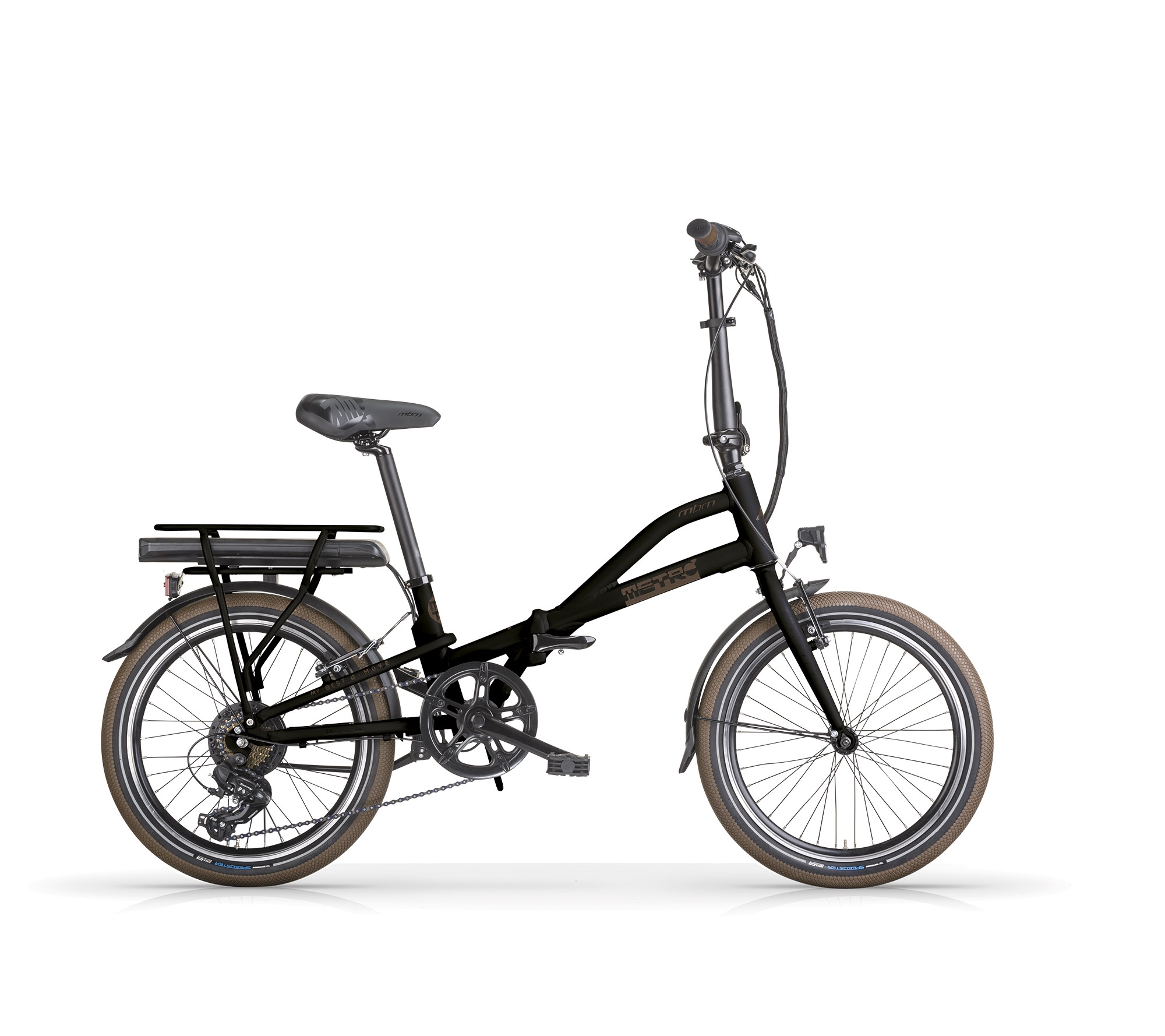 Vélo Pliable 20 E-Metro V Noir E-Bike Électrique À Pédalage