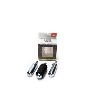 Set 3 bombolette di CO2 per ripara gomme S450 Dual Dunlop Presta Schrader GIVI