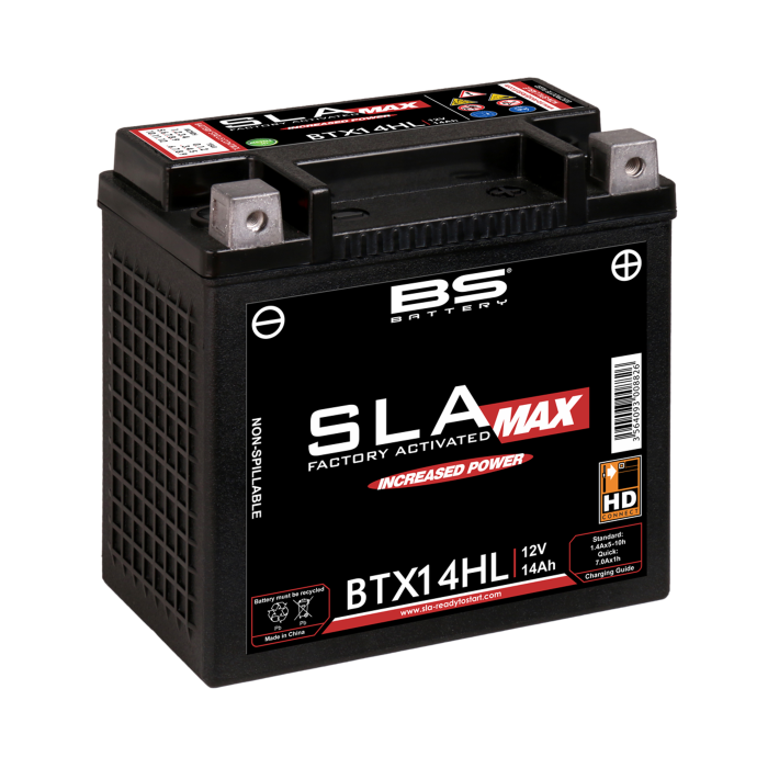 Batteria Bs Sla-Max BTX14HL 12v 14ah 220a senza manutenzione ytx14hl  14bs-hl - La Ciclomoto