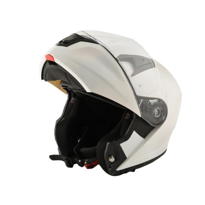 Casco modulare raptor mph moto scooter omologato doppia visiera bianco  lucido - La Ciclomoto
