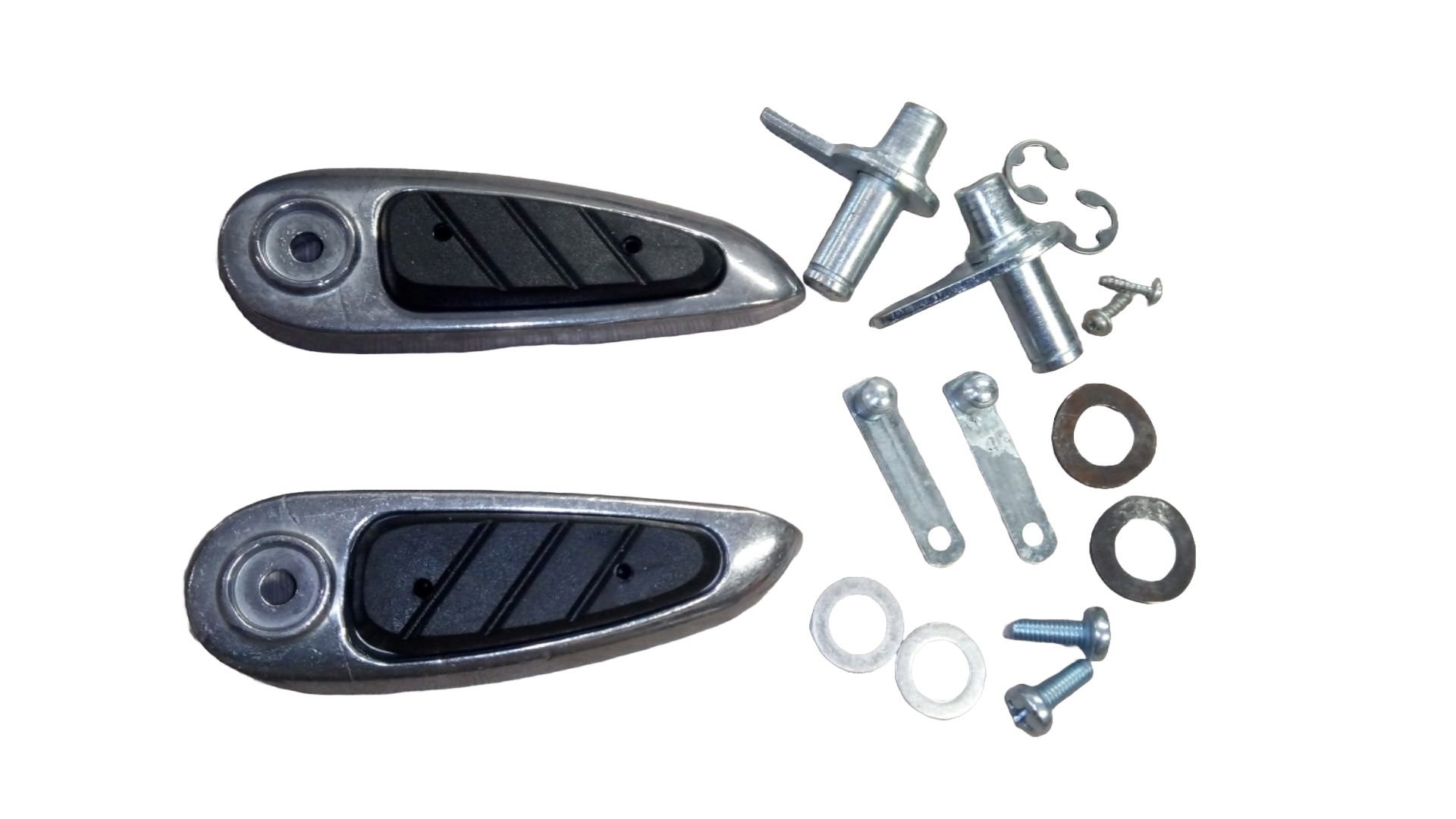 Coppia poggiapiedi completi di attacchi per scooter Piaggio