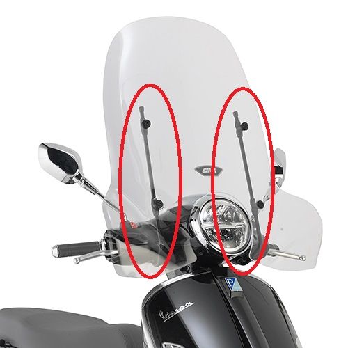 Windshield Ricambi Carrozzeria Scarabeo 500 Kit Attacchi