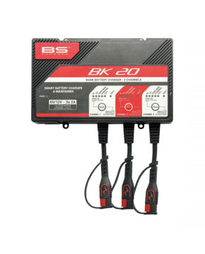 Caricabatterie mantenitore moto BS-BATTERY BK 20 6/12v LiFePO4 4-40Ah 3 canali
