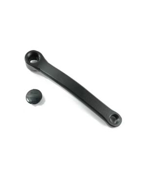 Pedivella sinistra bici acciaio perno quadro tipo ofmega 170 mm nero