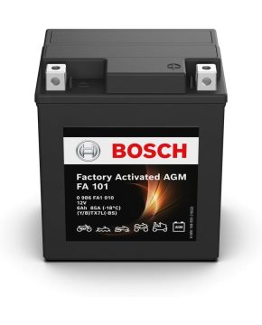 Batteria Moto 12v 6Ah 85A AGM Bosch FA 101 PRONTA ALL'USO YTX7L-BS sla