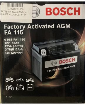 Batteria Bosch 12A-A 12N12A-4A1 12v 12ah SLA pronta all'uso honda kawasaki guzzi