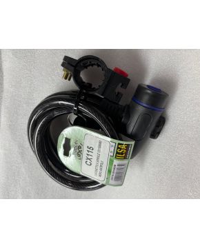 Lucchetto antifurto bici a spirale 12 x 1500 mm antipolvere nero Isla