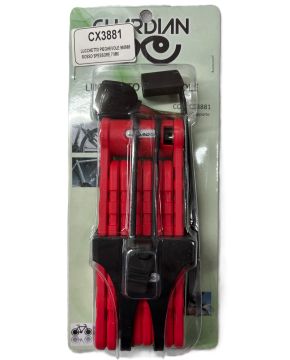 Lucchetto antifurto bici pieghevole 940 mm spessore 7 mm rosso Guardian Isla