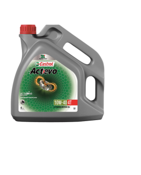Olio motore Castrol Act>evo 4T 10W-40 per moto con motore 4 tempi tanica 4 litri