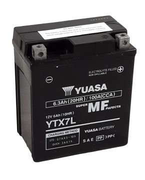 Batteria YUASA YTX7L 12V 6Ah CCA100 precaricata sigillata senza manutenzione AGM