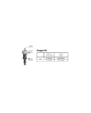 Perno specchio retrovisore Vespa PX Arcobaleno F.A.R. 1427