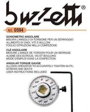 Attrezzo goniometro angolare per serraggio dadi viti bulloni BUZZETTI 0594