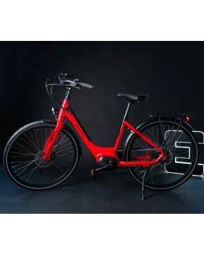Bici 28 Urban donna city ebike Rossa 36V Alluminio e-bike elettrica Emotion