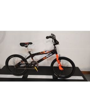 Bici BMX Freestyle 20 acciaio con pedane nero arancione Street Fighter Coppi