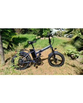 E-bike FAT 20" Acciaio Blu Forcella Ammortizzata Freni a Disco e Batteria 36V