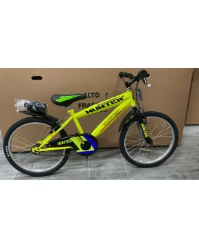 Bici 20 mtb Hunter senza cambio gialla per ragazzo bambino Maschiaghi