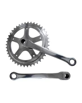 Guarnitura bicicletta Sport 1v a chiavella 42 denti pedivella 170 mm acciaio