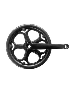 Guarnitura bici pieghevole Folding Bike 1V 52 Denti 152mm Nero Doppio Paracatena