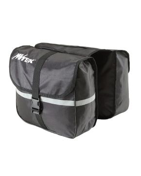 Borsa a Bisaccia per bici al portapacco nylon nera FUTURA MAXI 35x30x12cm MVTEK