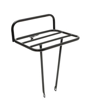 Portapacchi Anteriore per bici 26/28" Panettiere Attacco alla Forcella Nero