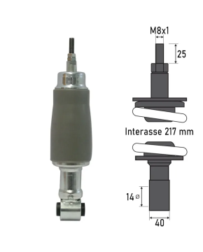Ammortizzatore anteriore Vespa 50 90 125 Primavera Special L R S SS PK BCR