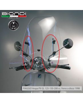 Kit di attacchi parabrezza Vespa GL50/90 PX 80/100/125/150/200 Arcobaleno BIONDI