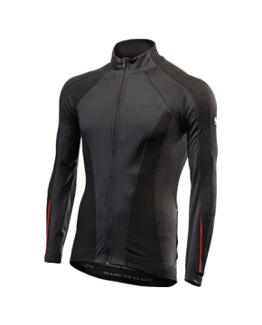 MAGLIA TERMICA WIND JERSEY WT ANTIVENTO TAGLIA NERO ROSSO SIXS