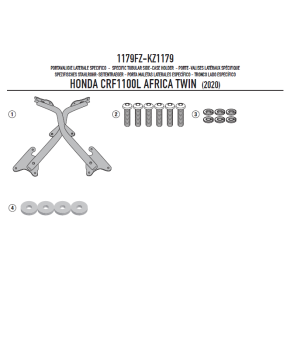 Attacco posteriore bauletto MONOKEY® o MONOLOCK® HONDA CRF1100L Africa Twin