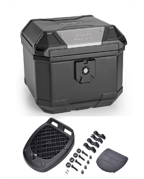 Bauletto quadrato Bernina B38N Givi completo interno piastra universale Monolock