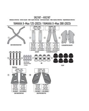 Portabauletto staffe supporto Baule Givi per Yamaha X-Max 125 300 2023>