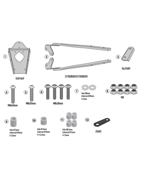 Staffe portapacchi per bauletto MONOLOCK YAMAHA N-Max 125 2025- Givi SR2170