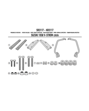 Attacco posteriore SUZUKI V-Strom 1050 XT 20-23 bauletto MONOKEY MONOLOCK GIVI