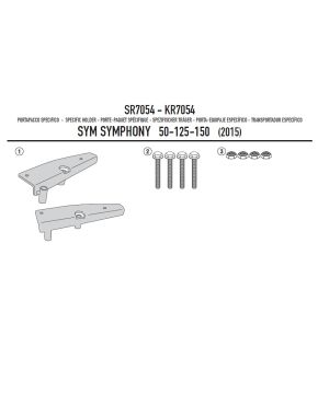 Portabauletto monolock SYM Symphony ST 50-125-200 (15 - 20) GIVI SR7054