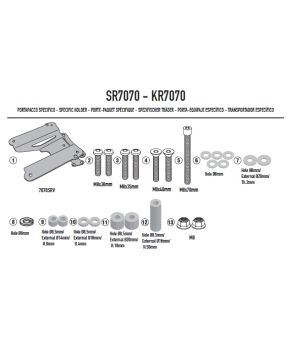 Portabauletto per bauletto MONOKEY o MONOLOCK SYM ADX 300 (24) GIVI SR7070