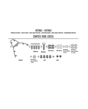 Attacco Posteriore Portabauletto Givi Zontes 350E (2023)