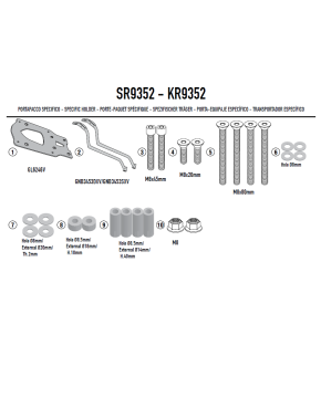 Portabauletto attacco per bauletto MONOKEY o MONOLOCK X-Cape 700 Givi SR9352
