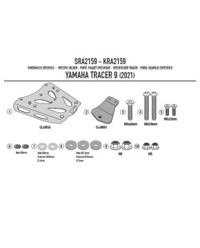 Portabauletto per MONOKEY YAMAHA Tracer 9 GT + 21-24 GIVI SRA2159