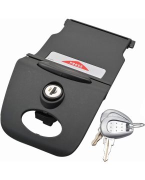 Blocco cerniera serratura apertura bauletto Givi montato con chiavi E370 E470 V46Nt