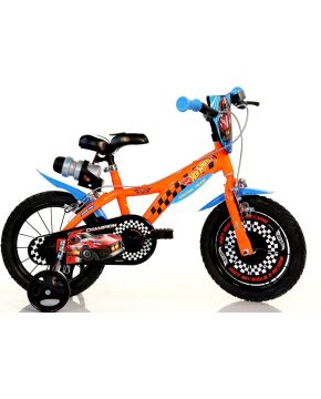 Bicicletta 16 per bambino HOT WHEELS con rotelle borraccia e freni Dino Bikes
