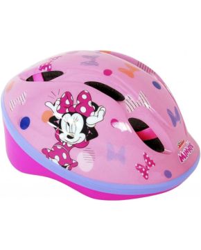 Casco Bicicletta per Bambini Regolabile 51-55 cm – Disney Minnie Rosa – Protezione EN1078 per Bici, Skate e Monopattino
