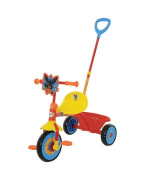 Triciclo a Pedali con Manico di Controllo Coniglio Bing Bambini 1-3 Anni 25 Kg