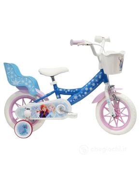 Bici Bambina Disney Frozen II 12 (3-5 Anni) Elsa e Anna con Rotelle e Cestino