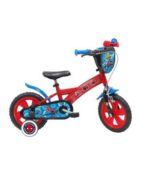 Bici Bambino Marvel Spiderman 12 (3-5 Anni) Bici Uomo Ragno con Rotelle e Scudo