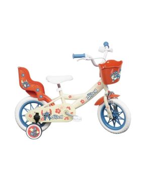 Bici Bambina Disney Lilo e Stitch 12 (3-5 Anni) Bicicletta con Rotelle e Cestino