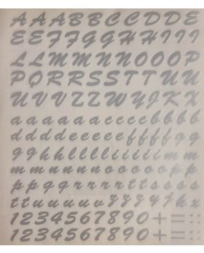 Lettere adesive argento maiuscole minuscole corsivo numeri operazioni 1 foglio