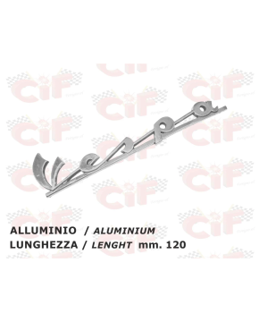 Targhetta corsivo "Vespa" anteriore 50 SPECIAL 3 marce '69-'72 CIF 5740-SP