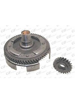 Coppia trasmissione elicoidali 24/61 con parastrappi Vespa Primavera ET3 PK 125