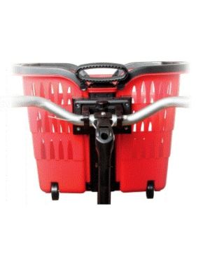 Cestino bici troller Romeo in plastica antiurto fissaggio al manubrio