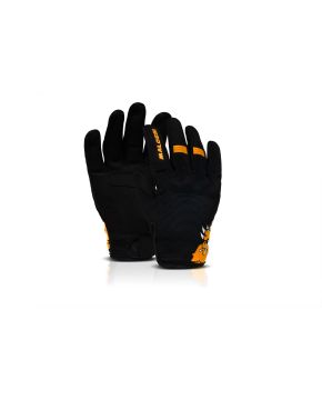 Guanti di mezza stagione m-gloves arancione Malossi omologazione EN 13594 moto