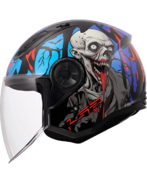 CASCO JET OF616 AIRFLOW II LS2 ZOMBIE NE/RO/BL M